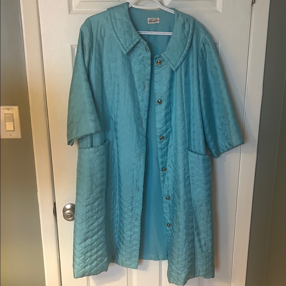 Penningtons Teal Quilted Jacket Sky Blue Medium Size